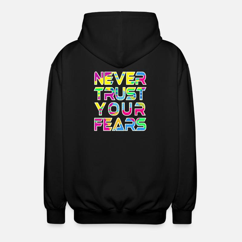Niemals Angst vor W - Unisex Kapuzenjacke - Schwarz