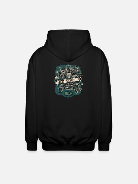 Berlin Meine Nachbarschaft - Unisex Kapuzenjacke - Schwarz