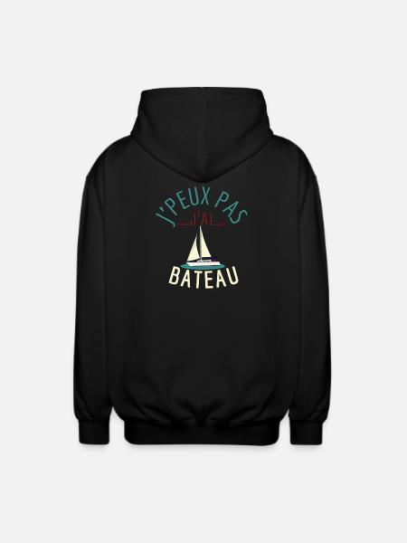 j'peux pas j'ai bateau - Veste à capuche unisexe - noir