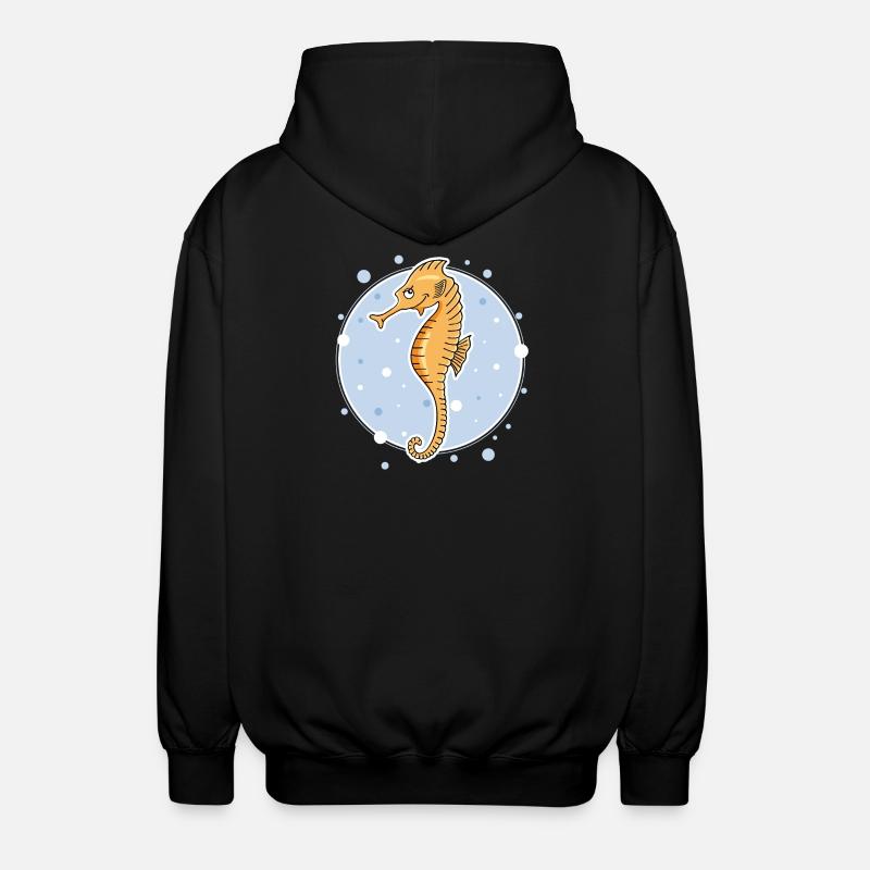 Seepferdchen - Unisex Kapuzenjacke - Schwarz