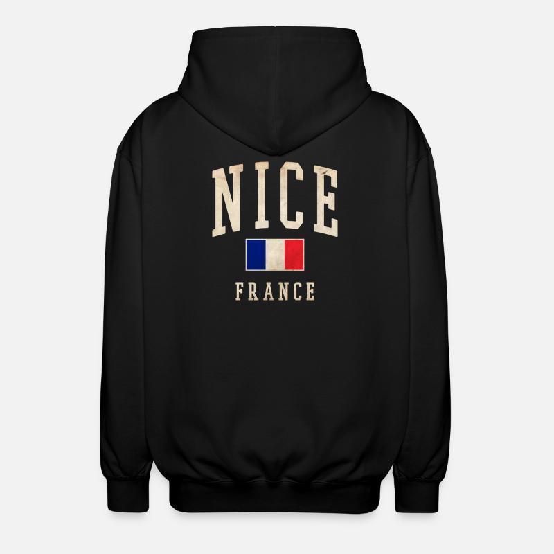 Beau drapeau français - Veste à capuche unisexe - noir