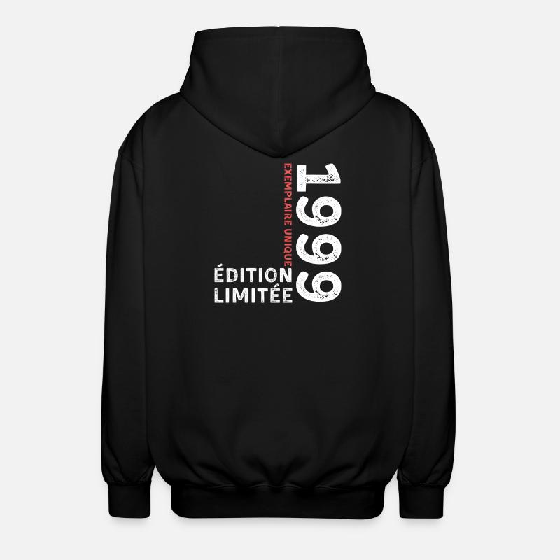 Typografischer Stil von 1999 - Unisex Kapuzenjacke - Schwarz