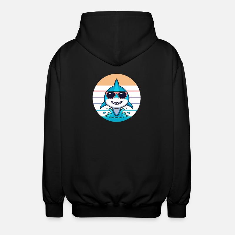 Requin pastel lunettes de soleil - Veste à capuche unisexe - noir