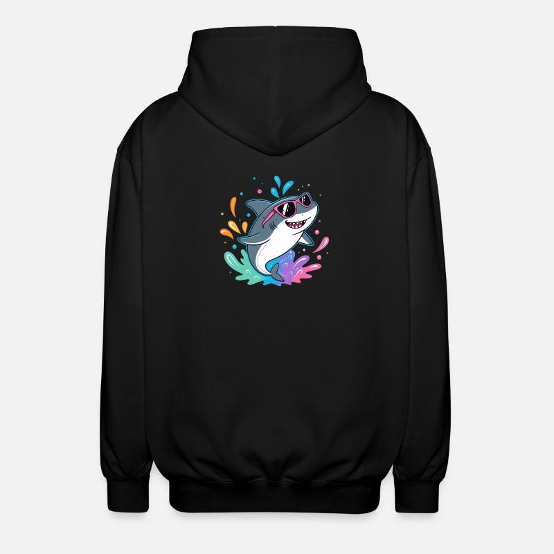 Shark Fun Bunter Surfer - Unisex Kapuzenjacke - Schwarz