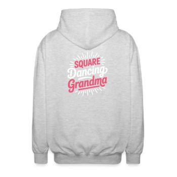 Square Dancing Oma Square Dance Geschenke - Unisex Kapuzenjacke - Hellgrau meliert - Hinten - AI Model Male 185 light (185cm)