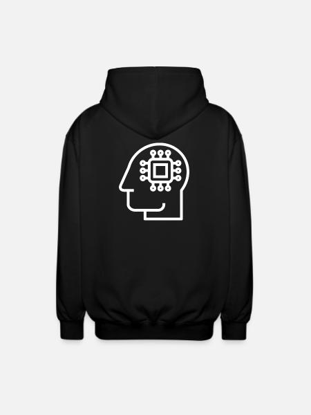 Ai, Artificial Intelligence, AI Technology - Unisex Hooded Jacket - black