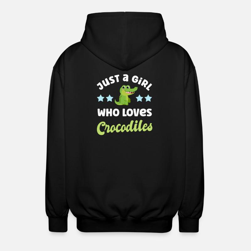 Krokodil Krokodile - Unisex Kapuzenjacke - Schwarz