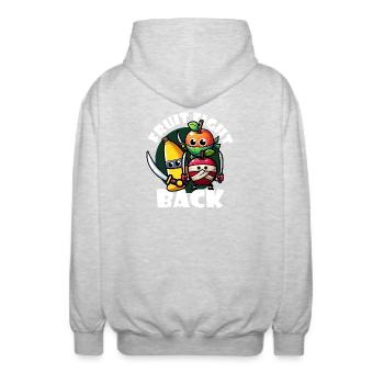Fruit Fight Back - Veste à capuche unisexe - gris clair chiné - Dos - AI Model Male 185 light (185cm)