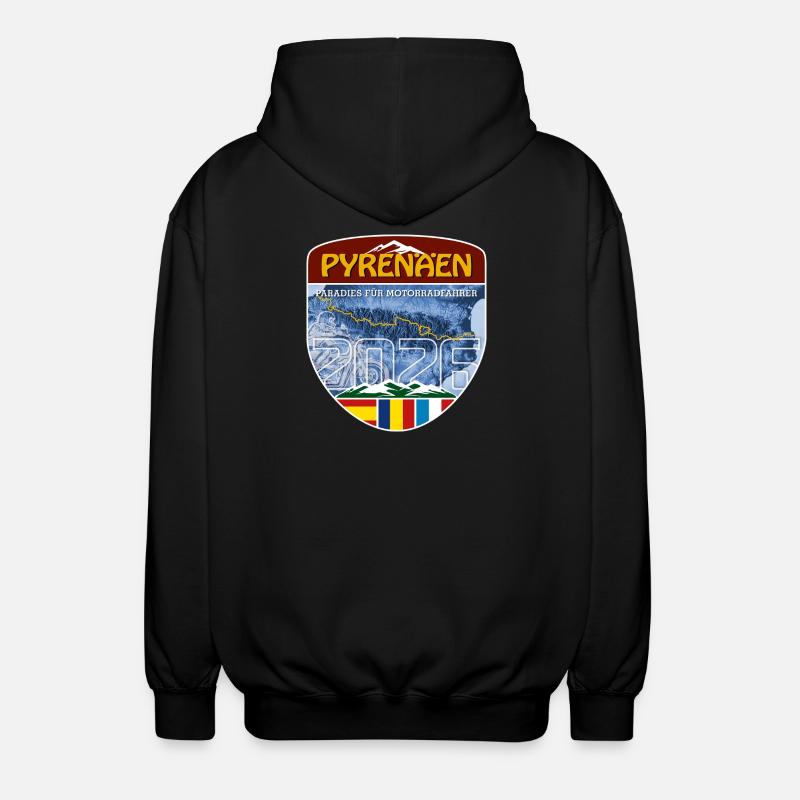 Pyrenäen 2026 | DE | Sticker - Unisex Kapuzenjacke - Schwarz