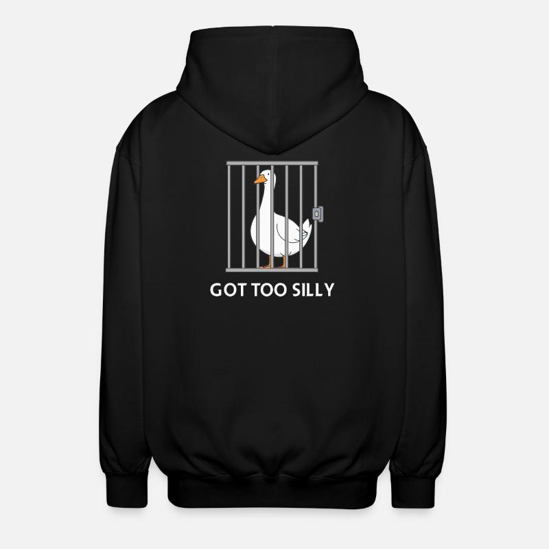 Goose – Got Too Silly - Unisex Hooded Jacket - black