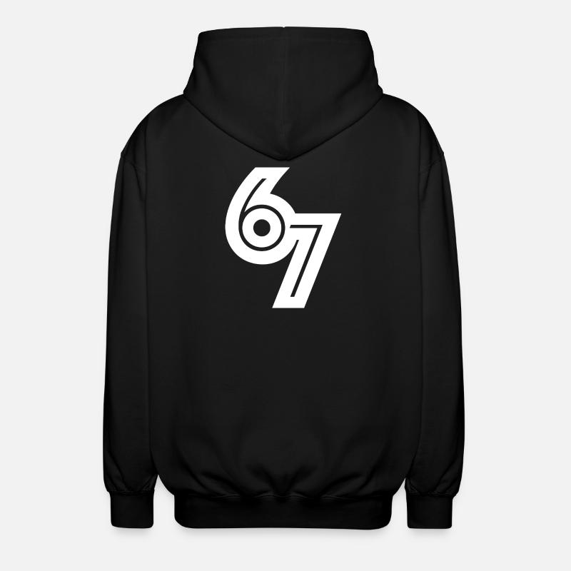 67_meme - Unisex Kapuzenjacke - Schwarz