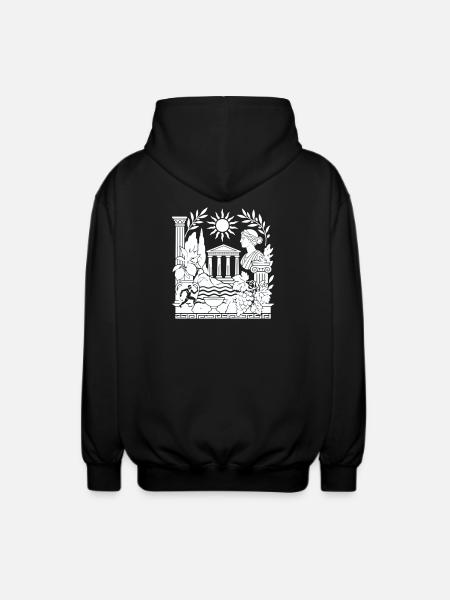 Ancient Greek Mythology - Unisex Hooded Jacket - black