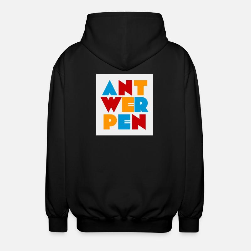 Antwerpen Belgien - Unisex Kapuzenjacke - Schwarz