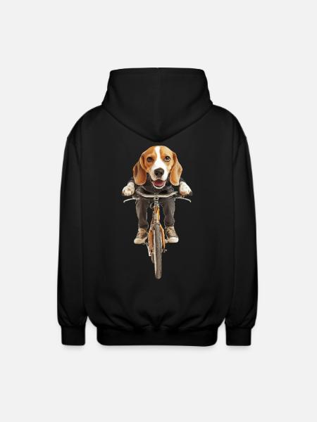 Beagle - Unisex Kapuzenjacke - Schwarz