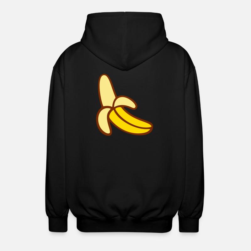 Banane - Unisex Kapuzenjacke - Schwarz