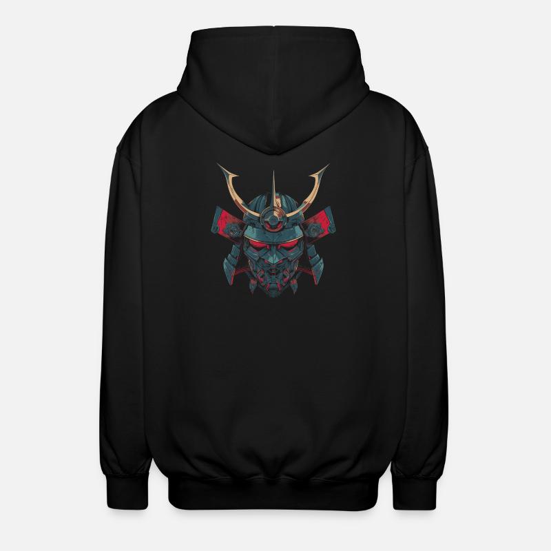 Mech-Samurai - Unisex Kapuzenjacke - Schwarz