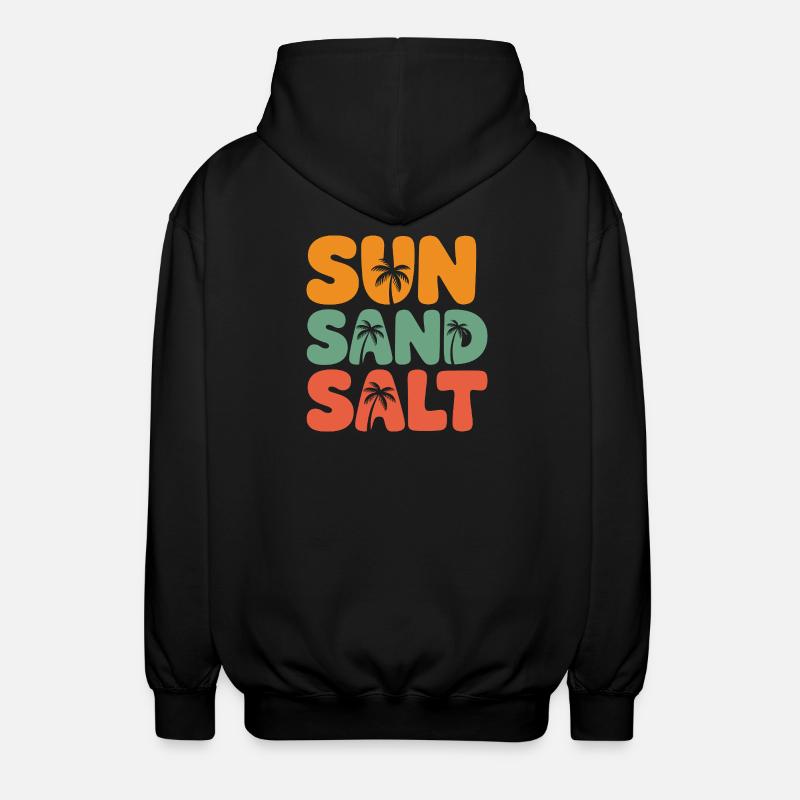 Été - Soleil, sel et sable - Veste à capuche unisexe - noir