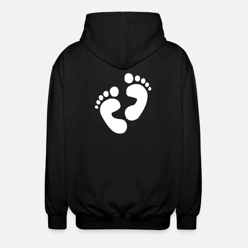 Empreintes de pas pieds - Veste à capuche unisexe - noir