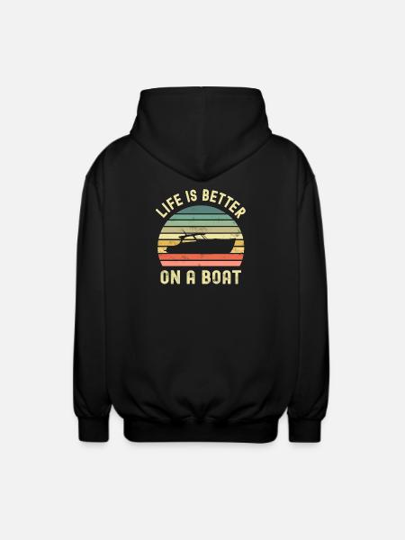 Boot Bootsbesitzer Bootsfahrer - Unisex Kapuzenjacke - Schwarz