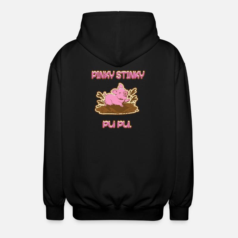 Pinky Stinky PU PU - Veste à capuche unisexe - noir