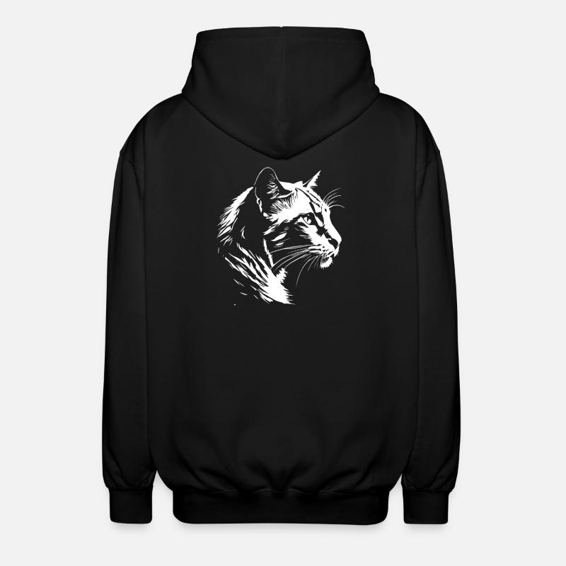 Katze 5 - Unisex Kapuzenjacke - Schwarz