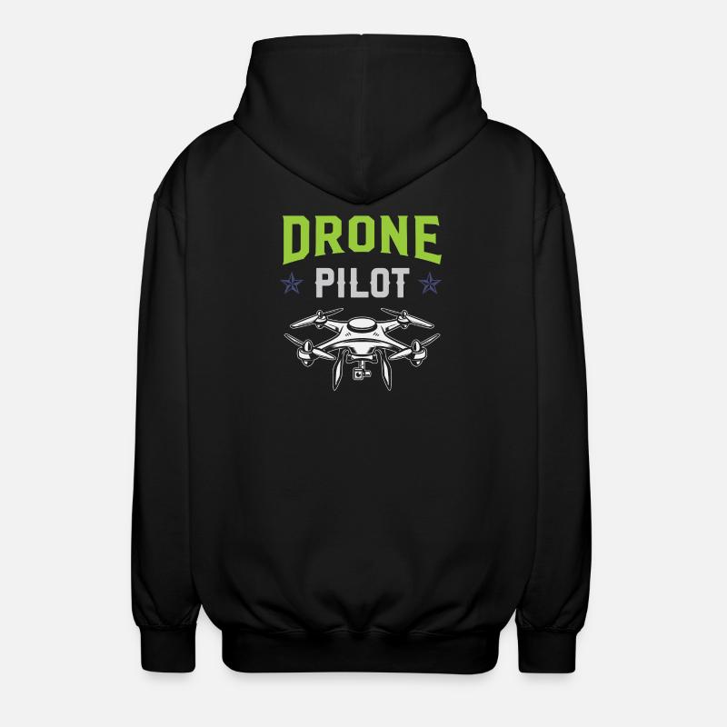 Drohnen-Pilot - Unisex Kapuzenjacke - Schwarz
