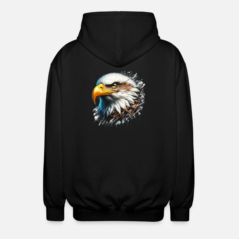 Adler - Unisex Kapuzenjacke - Schwarz