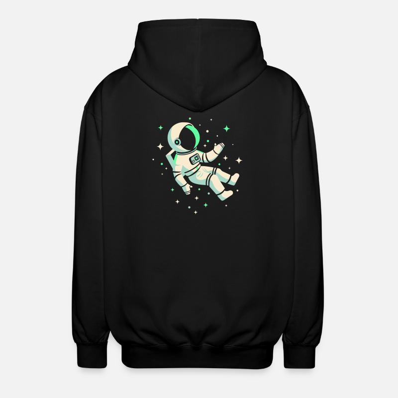 Astronaut - Unisex Hooded Jacket - black