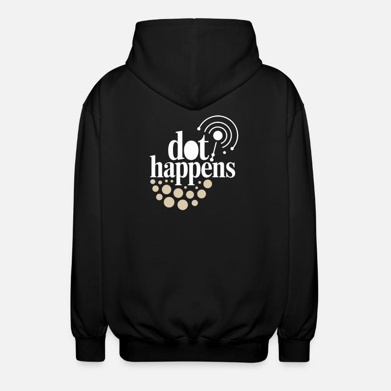 Dot Happens Morse Code Spaß - Unisex Kapuzenjacke - Schwarz