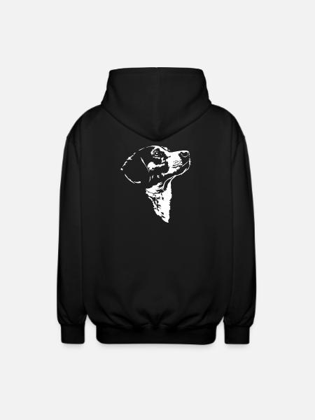 Drever Silhouette Dog Dog Wilsigns - Unisex Hooded Jacket - black
