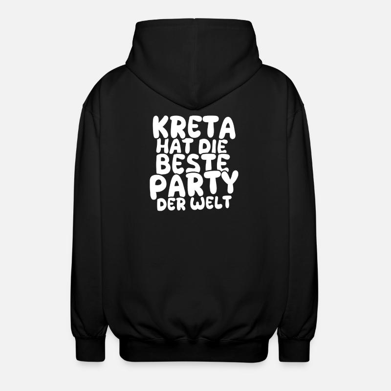 Feiern Kreta - Unisex Kapuzenjacke - Schwarz