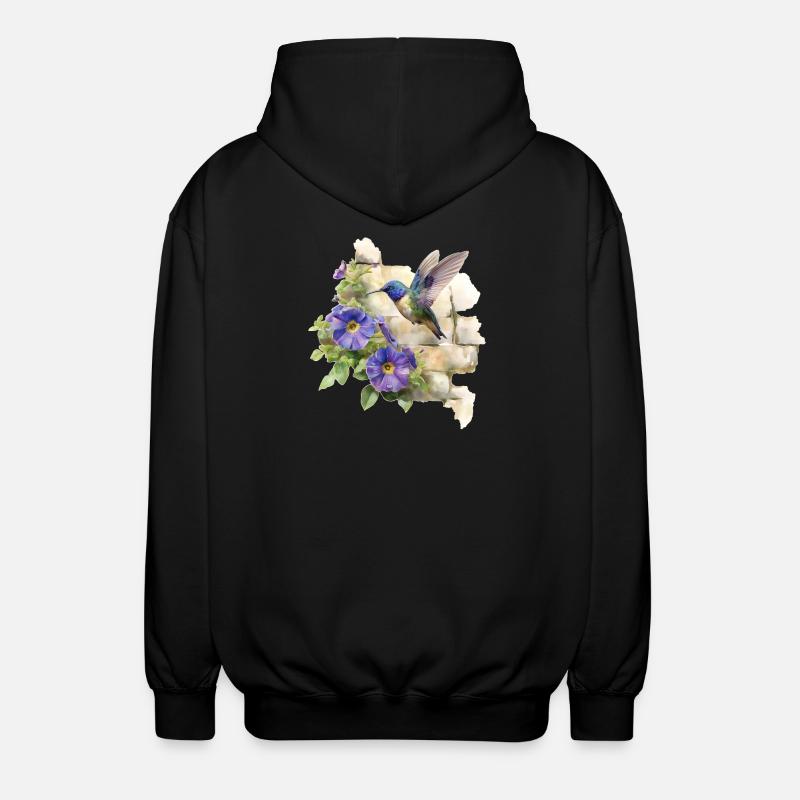 Kolibri - Unisex Kapuzenjacke - Schwarz