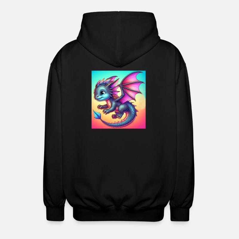 dragon - Veste à capuche unisexe - noir