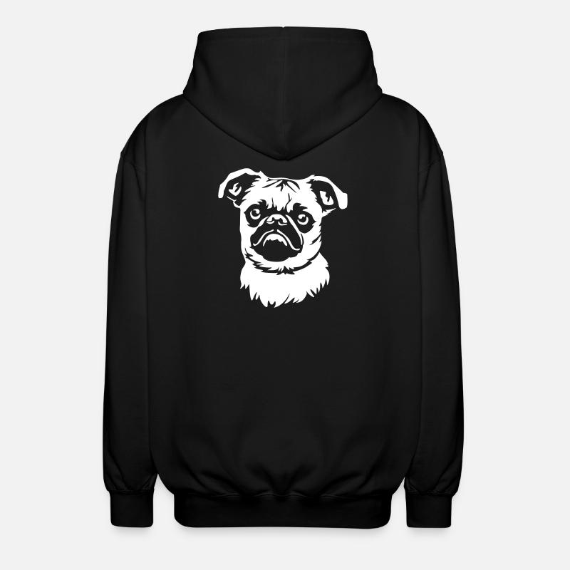 Brussels Griffon Head "Black Edition" - Unisex Hooded Jacket - black