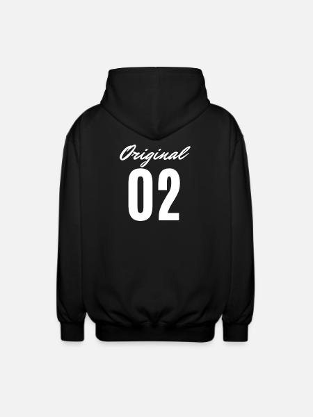 Original 02 Schrift-Logo - Unisex Kapuzenjacke - Schwarz