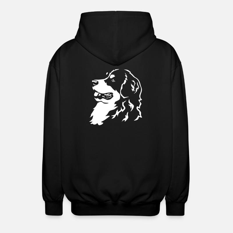 Berner Sennenhund Kopf "Black Edition" - Unisex Kapuzenjacke - Schwarz