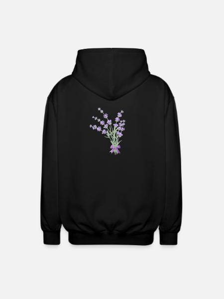 Bouquet of lavender - Unisex Hooded Jacket - black
