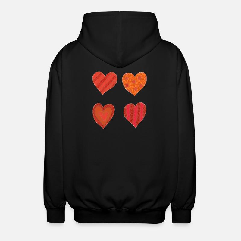 Variations cardiaques - Veste à capuche unisexe - noir