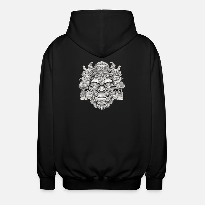 Psychedelic head - Unisex Hooded Jacket - black