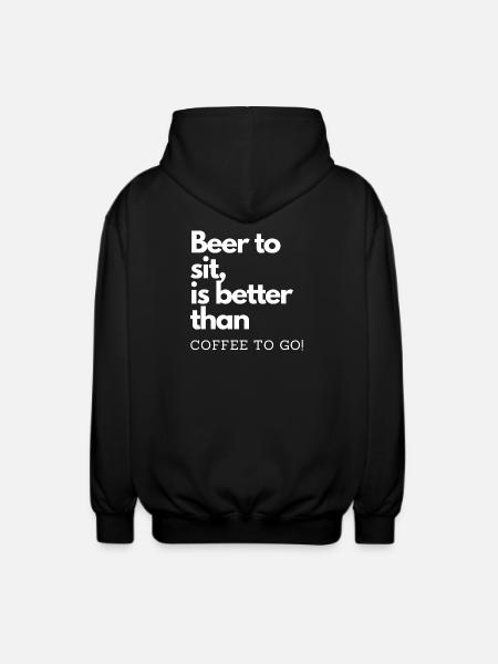 Beer to sit - Unisex Hooded Jacket - black