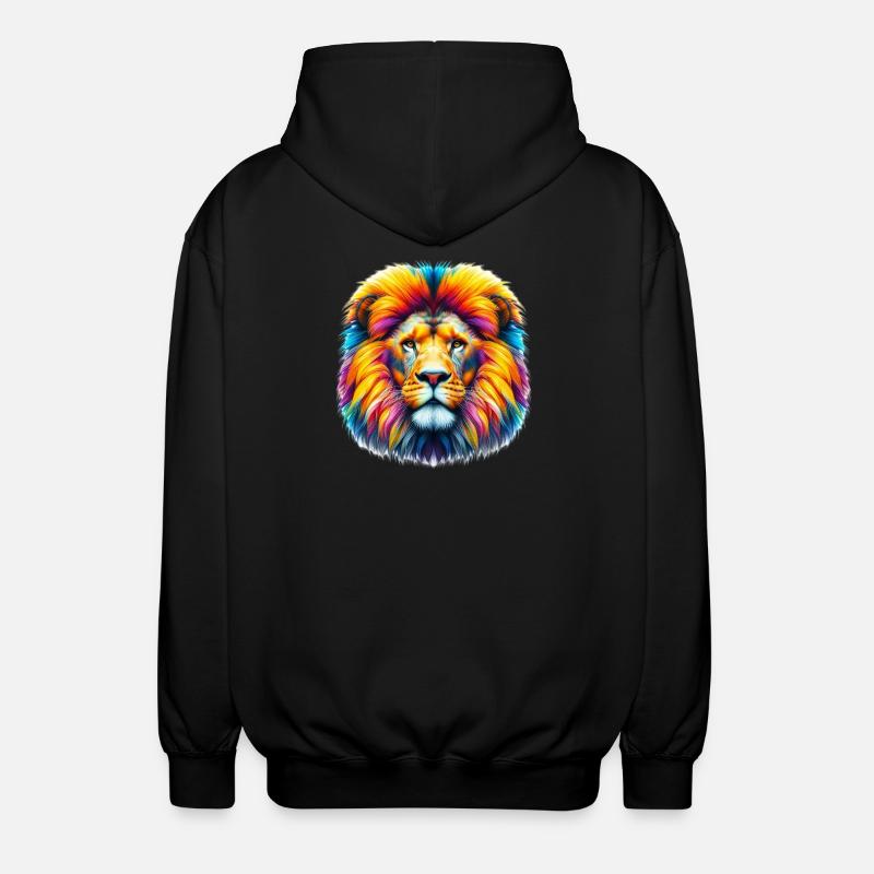 Lion - Unisex Hooded Jacket - black