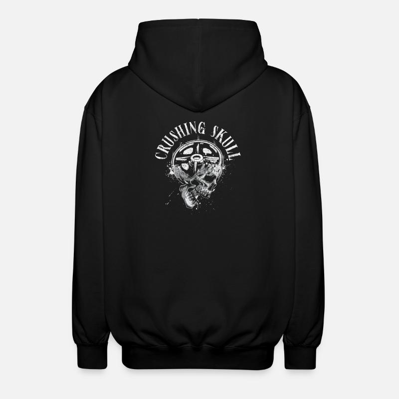 Zermalmendes Schädel-Powerlifting - Unisex Kapuzenjacke - Schwarz