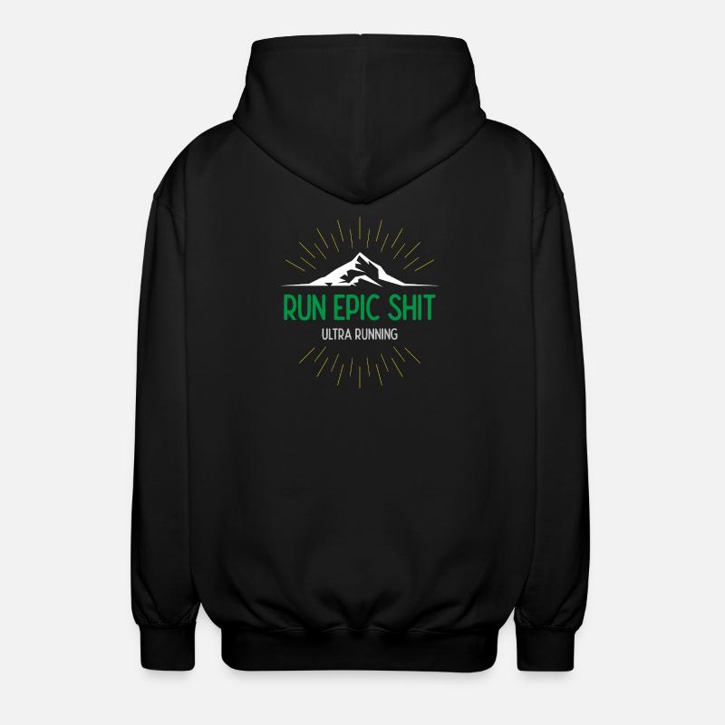 Run Epic Shit - Ultra Running - Veste à capuche unisexe - noir