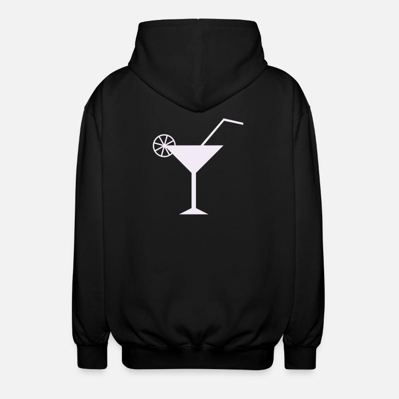 Elegant Lemon Cocktail Design - Unisex Hooded Jacket - black