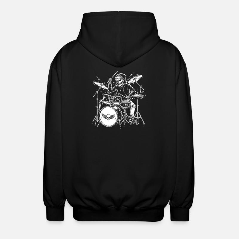 Squelette du batteur sinistre - Veste à capuche unisexe - noir