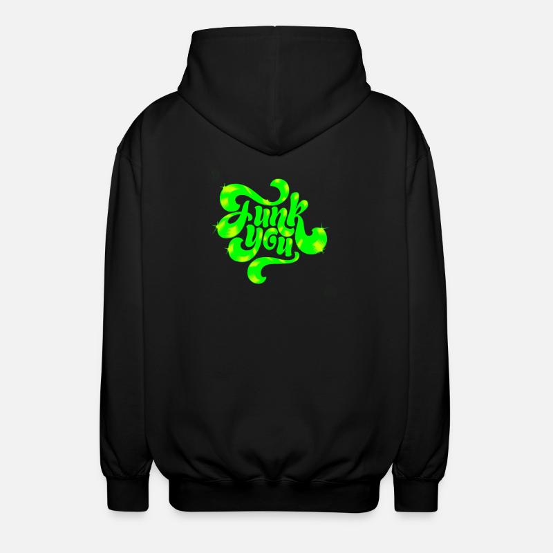 Conception de texte punk néon vert - Veste à capuche unisexe - noir