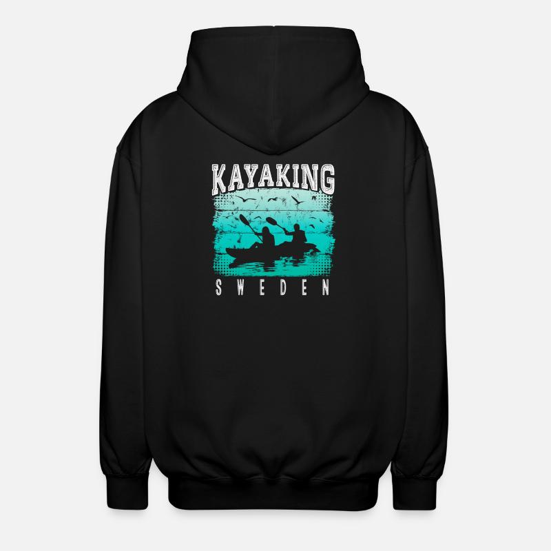 Kayak Suède - Canoë - Rafting Suède - Veste à capuche unisexe - noir