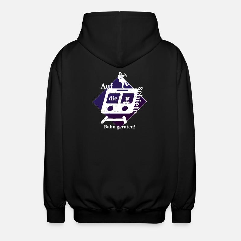 Schiefe Bahn - Unisex Kapuzenjacke - Schwarz