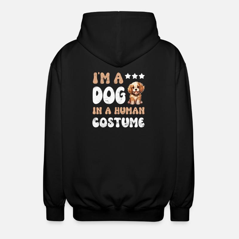 Chiens de chien - Veste à capuche unisexe - noir