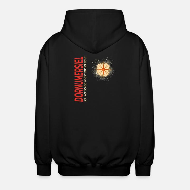 Dornumersiel - Unisex Kapuzenjacke - Schwarz
